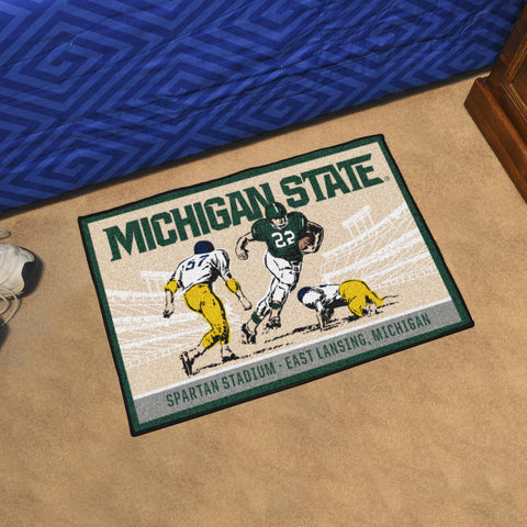Michigan State Spartans Starter Mat Ticket 19"x30" 