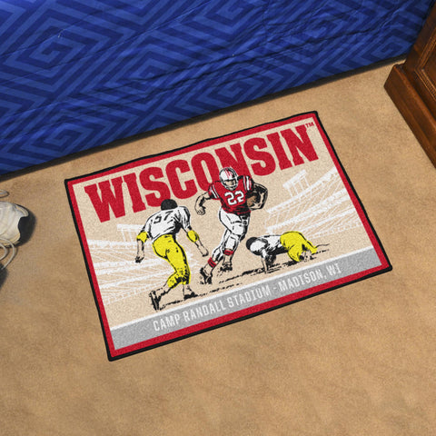 Wisconsin Badgers Starter Mat Ticket 19"x30" 