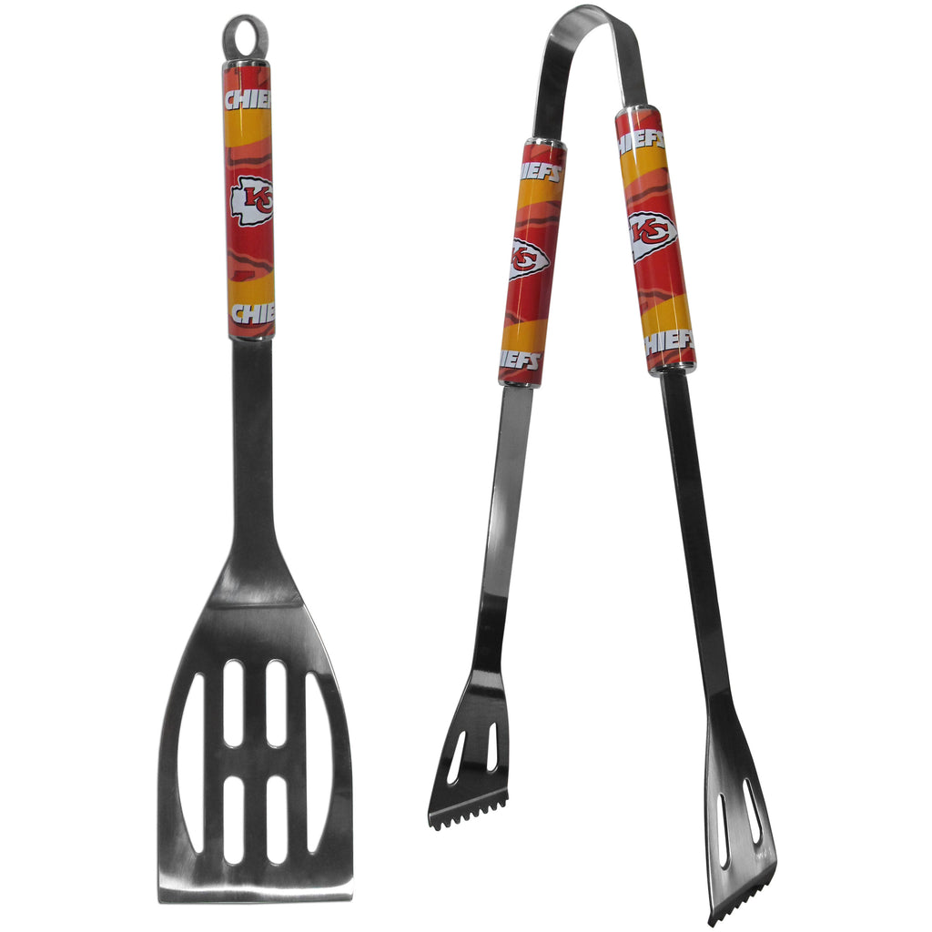 Kansas City Chiefs 2 pc Steel BBQ Tool Set