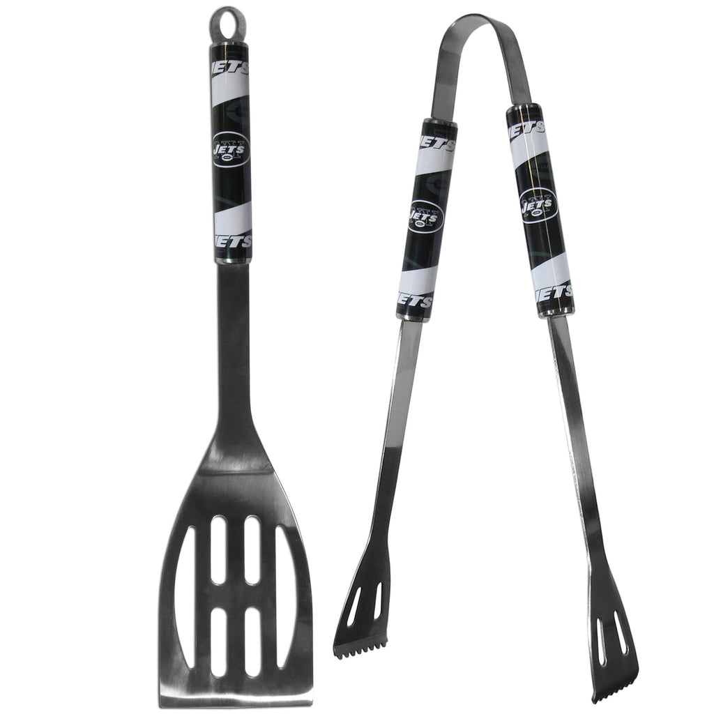 New York Jets 2 pc Steel BBQ Tool Set