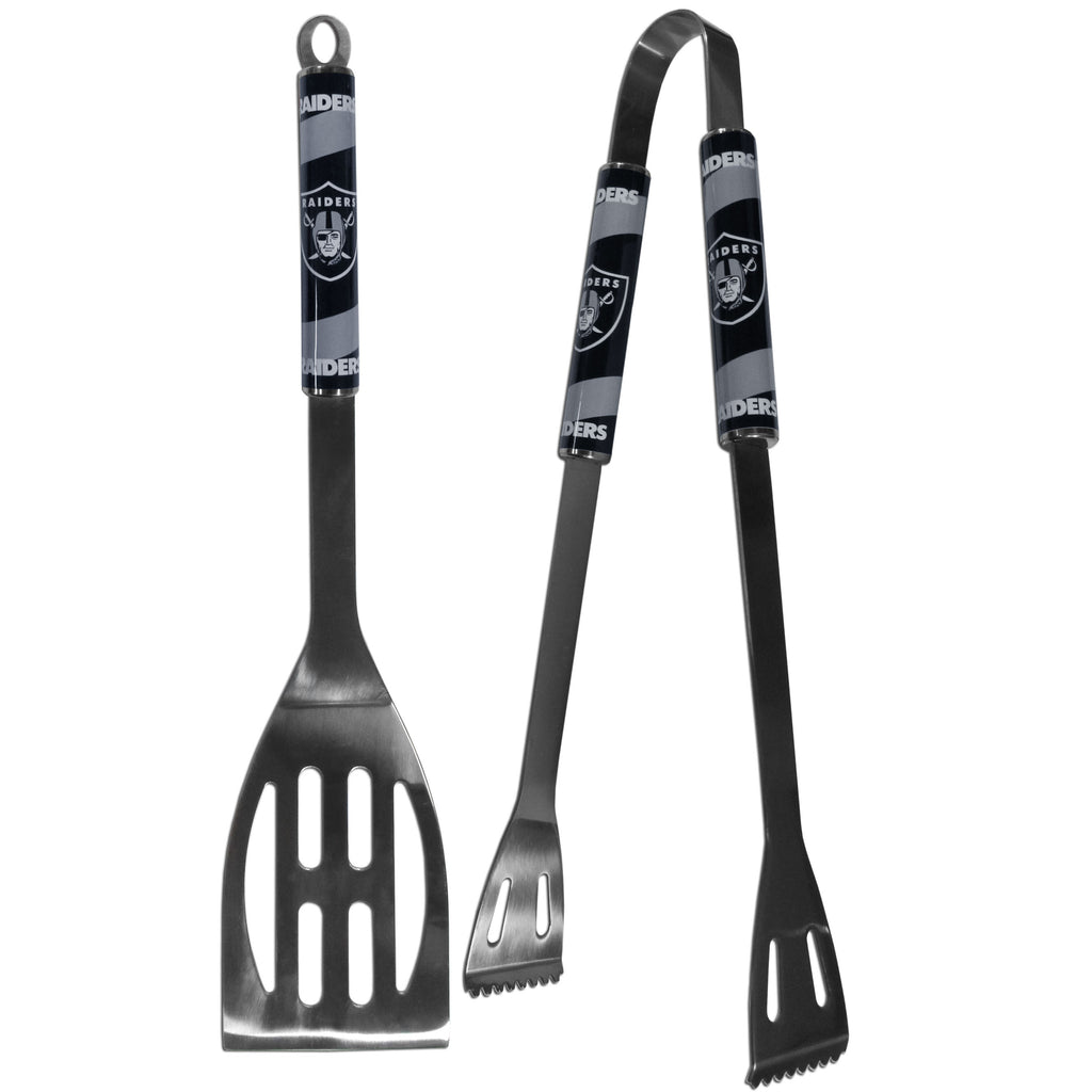 Oakland Raiders 2 pc Steel BBQ Tool Set