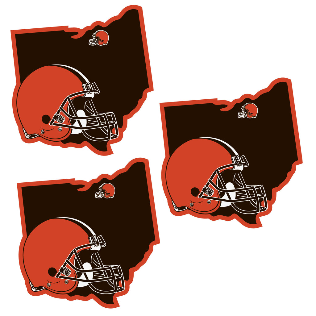 Cleveland Browns   Home State Decal 3pk 