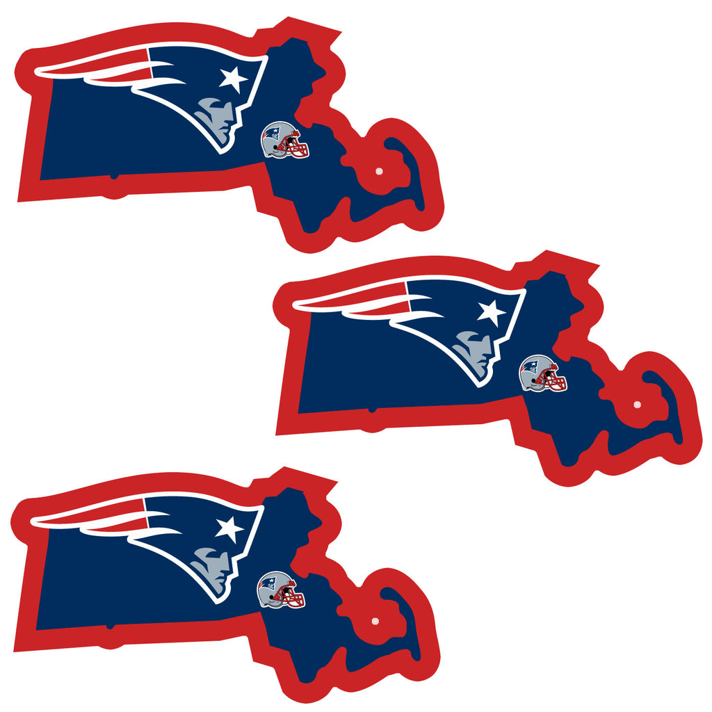 New England Patriots   Home State Decal 3pk 