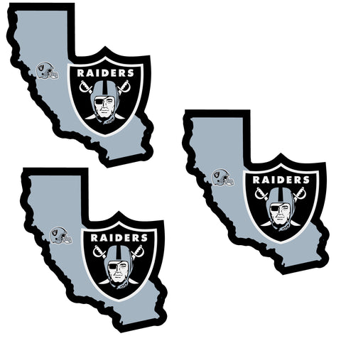 Oakland Raiders   Home State Decal 3pk 