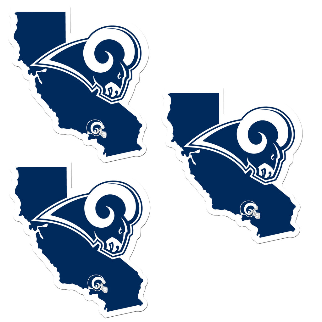 Los Angeles Rams   Home State Decal 3pk 
