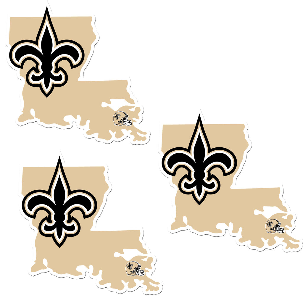 New Orleans Saints   Home State Decal 3pk 