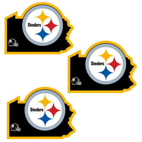 Pittsburgh Steelers   Home State Decal 3pk 