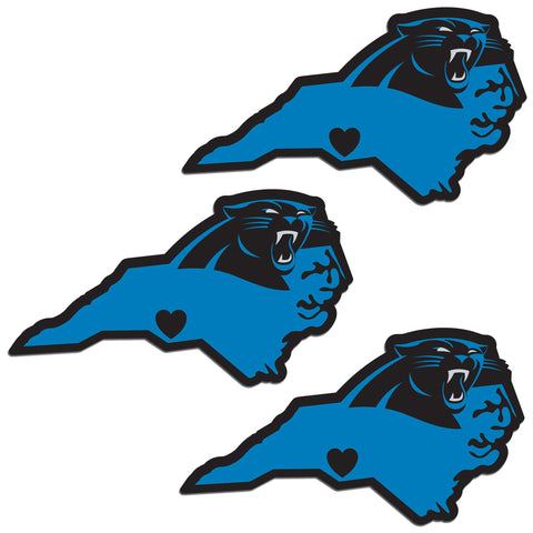 Carolina Panthers   Home State Decal 3pk 