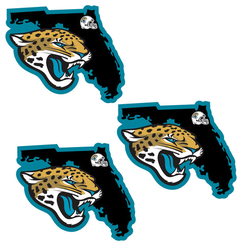 Jacksonville Jaguars   Home State Decal 3pk 