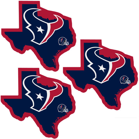 Houston Texans   Home State Decal 3pk 