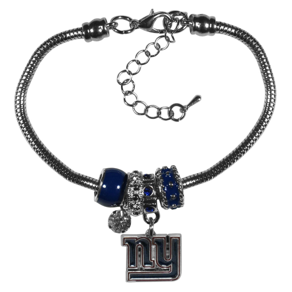 New York Giants Euro Bead Bracelet