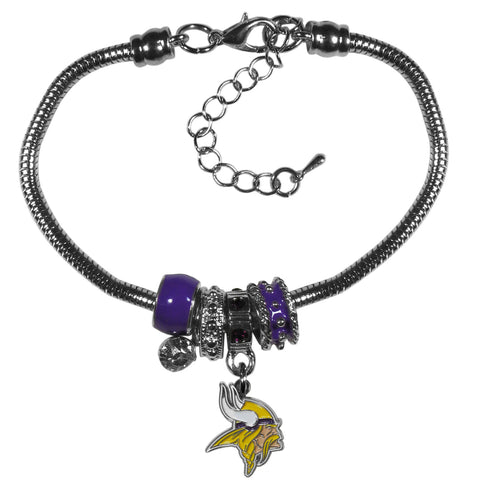 Minnesota Vikings Euro Bead Bracelet