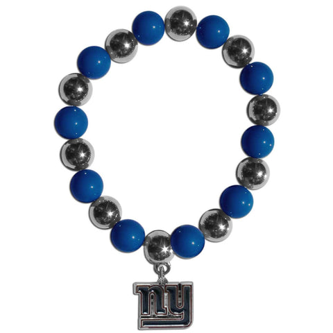 New York Giants Chrome Bead Bracelet