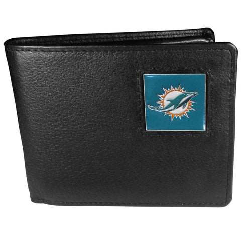 Miami Dolphins Leather Bifold Wallet