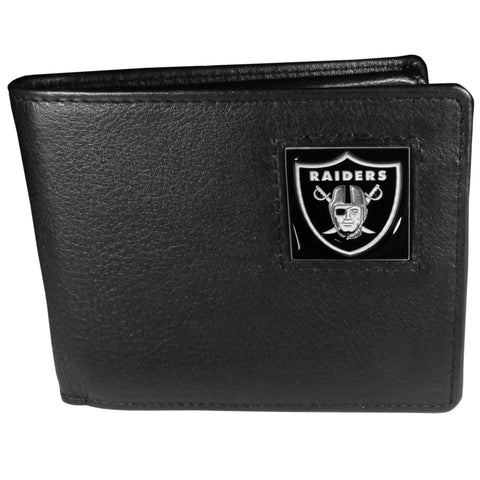 Oakland Raiders   Leather Bi fold Wallet 