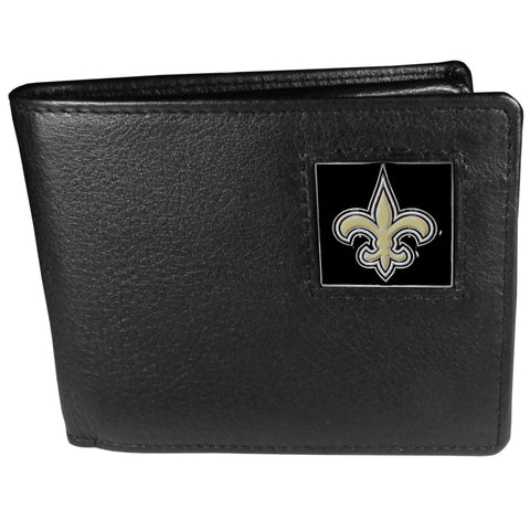New Orleans Saints Leather Bifold Wallet