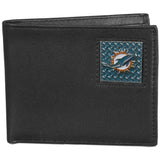 Miami Dolphins Gridiron Leather Bifold Wallet