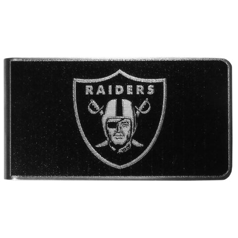 Oakland Raiders   Black and Steel Money Clip 