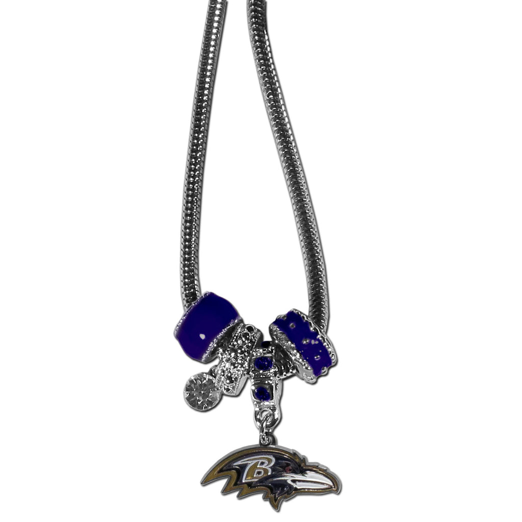 Baltimore Ravens Euro Bead Necklace