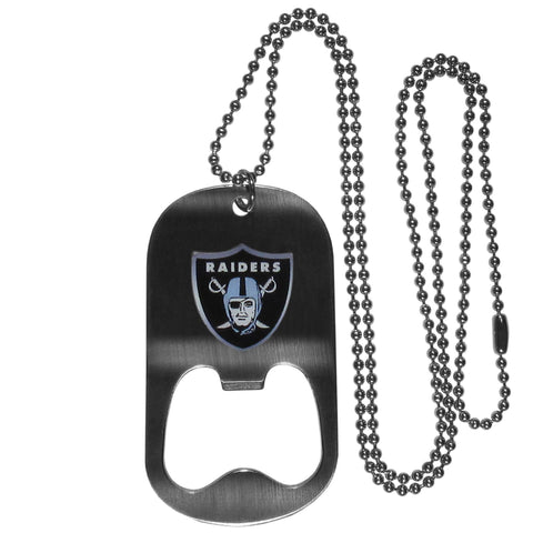 Oakland Raiders Bottle Opener Tag Necklace