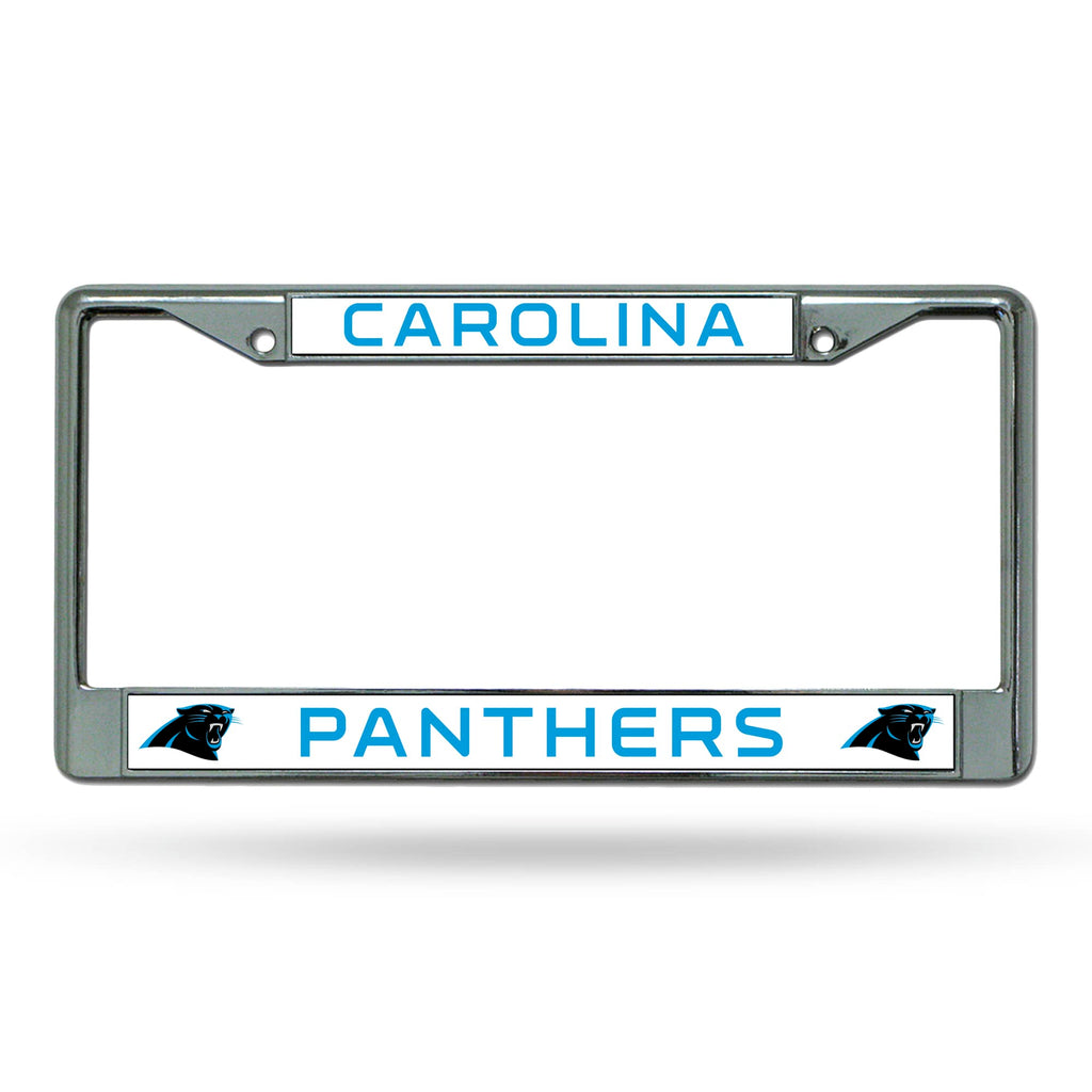 Carolina Panthers License Frame - Chrome