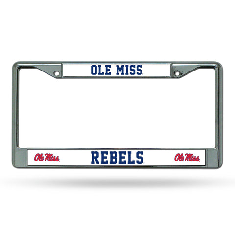 Ole Miss Rebels License Frame - Chrome