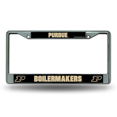 Purdue Boilermakers License Plate Frame Chrome Printed Insert