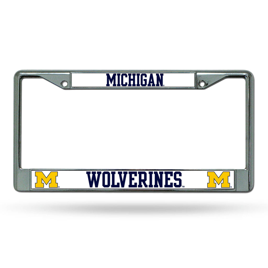 Michigan Wolverines License Frame - Chrome