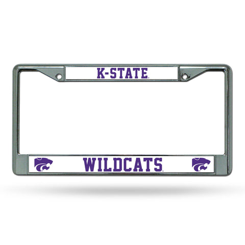 Kansas State Wildcats License Frame - Chrome