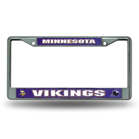 Minnesota Vikings License Plate Frame Chrome Printed Insert