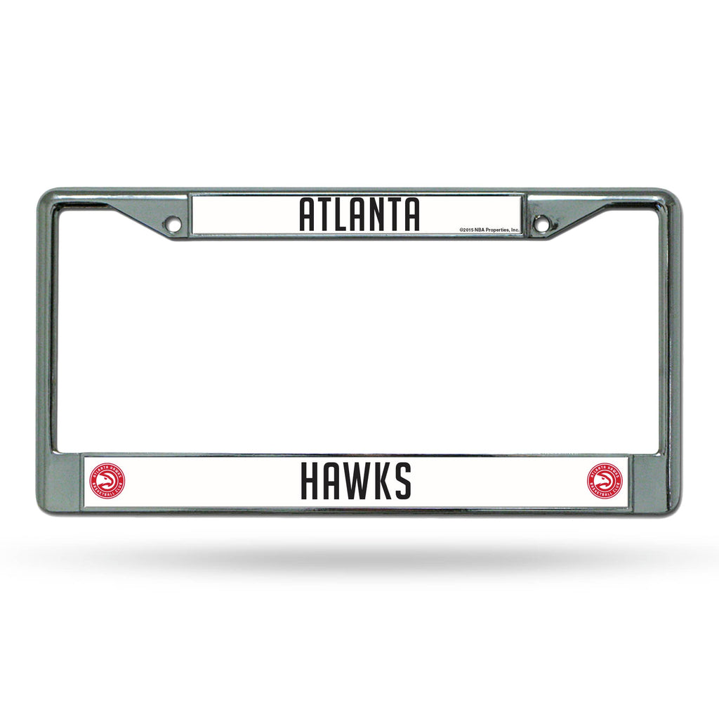 Atlanta Hawks License Frame - Chrome