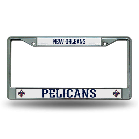 New Orleans Pelicans License Frame - Chrome