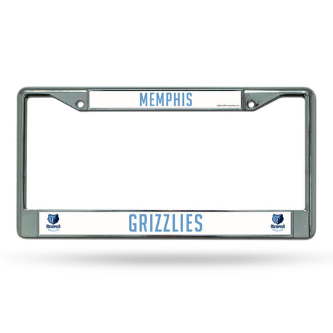 Memphis Grizzlies License Frame - Chrome