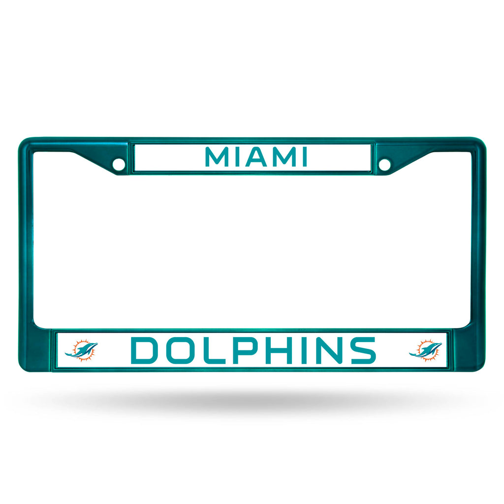 Miami Dolphins Chrome License Frame - Colored