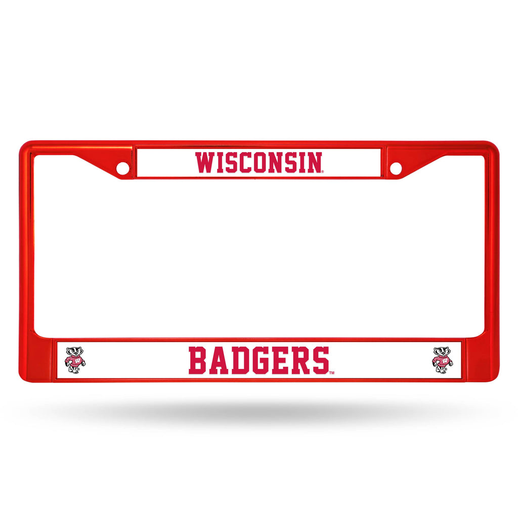 Wisconsin Badgers Chrome License Frame