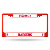 Wisconsin Badgers Chrome License Frame