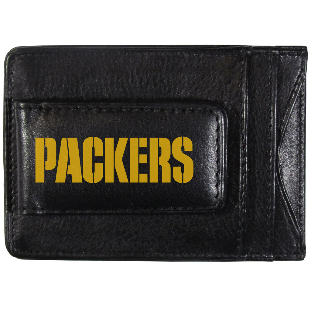 Green Bay Packers Logo Leather Cash & Cardholder