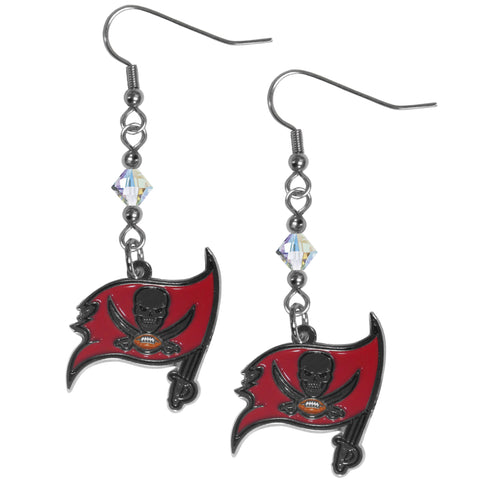 Tampa Bay Buccaneers Crystal Earrings - Dangle Style