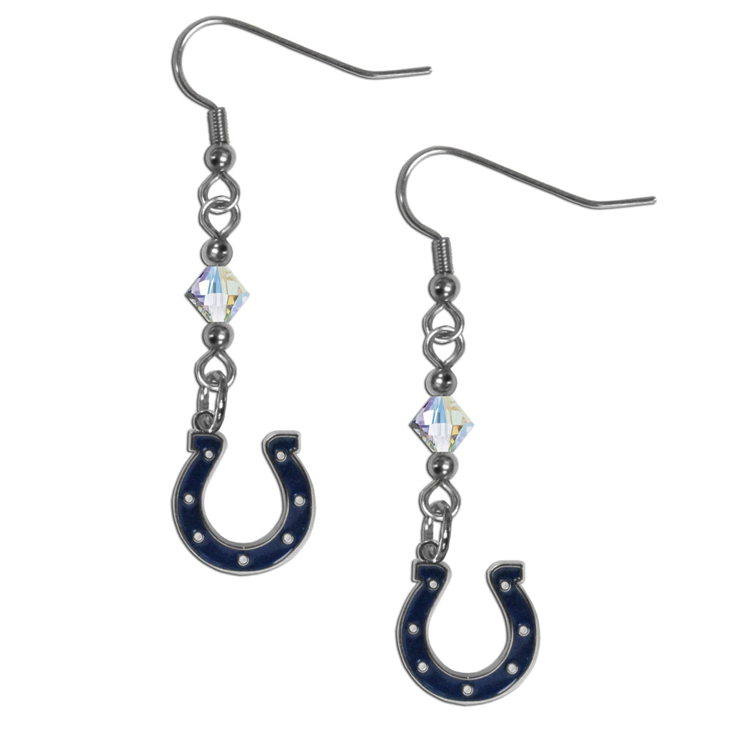 Indianapolis Colts Crystal Earrings - Dangle Style