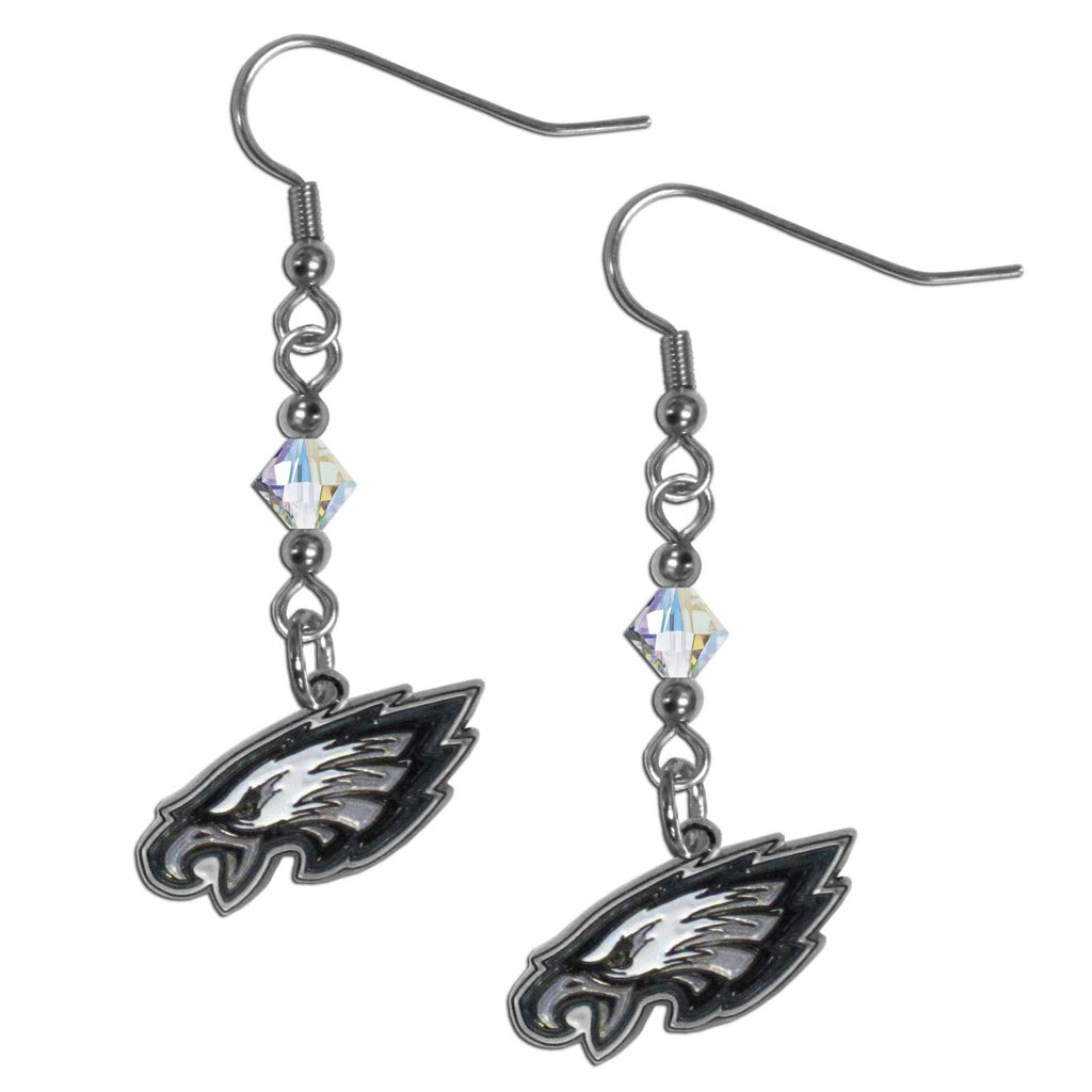 Philadelphia Eagles Crystal Earrings - Dangle Style