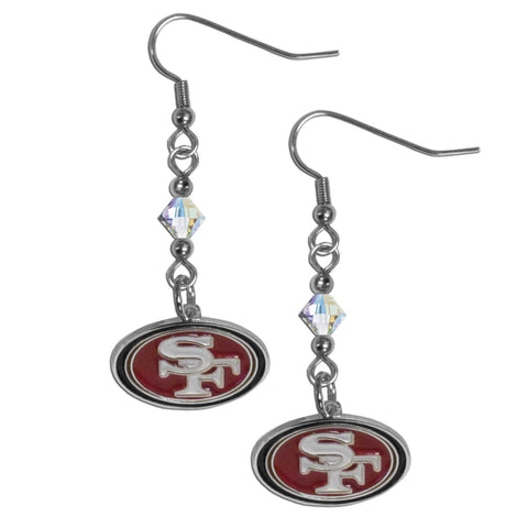 San Francisco 49ers Crystal Earrings - Dangle Style