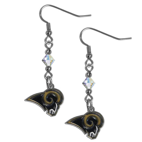Los Angeles Rams Crystal Earrings - Dangle Style
