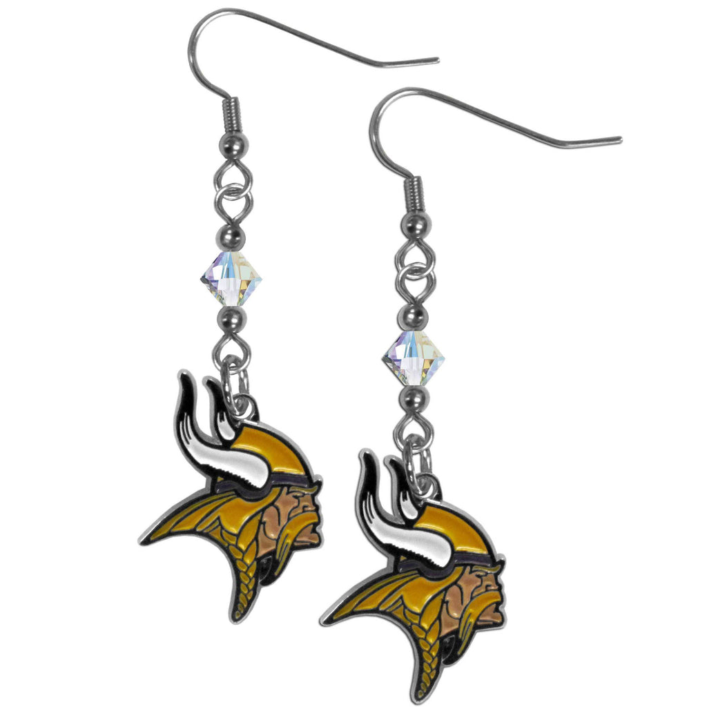 Minnesota Vikings Crystal Earrings - Dangle Style