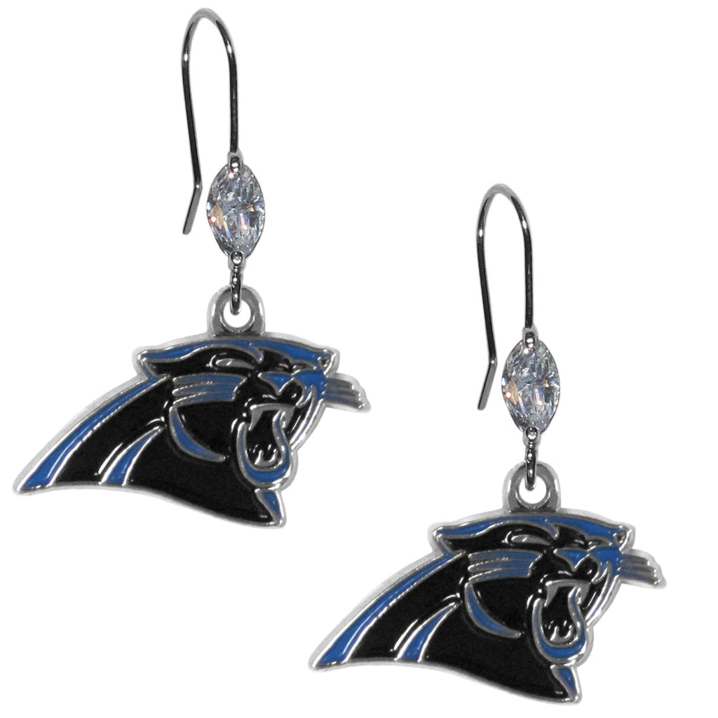 Carolina Panthers Crystal Earrings - Dangle Style