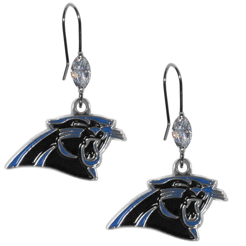 Carolina Panthers Crystal Dangle Earrings