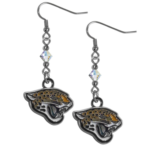 Jacksonville Jaguars Crystal Earrings - Dangle Style