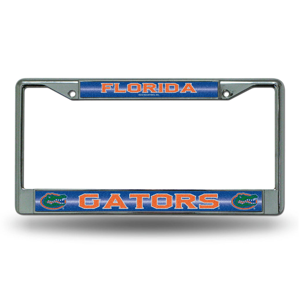 Florida Gators License Frame - Chrome Glitter