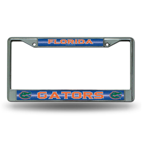 Florida Gators License Frame - Chrome Glitter