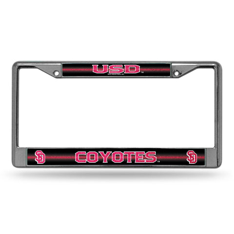 South Dakota Coyotes License Frame - Chrome Glitter