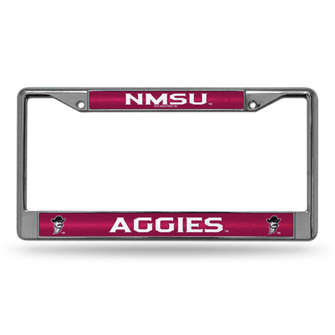 New Mexico State Aggies License Frame - Chrome Glitter